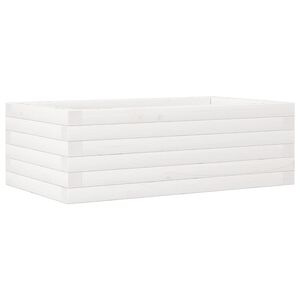 vidaXL feh&eacute;r t&ouml;m&ouml;r fenyő vir&aacute;gl&aacute;da 70 x 40 x 23 cm