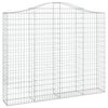 vidaXL 7 db íves horganyzott vas gabion kosár 200x30x160/180 cm