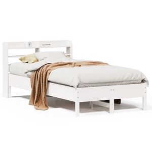 vidaXL feh&eacute;r t&ouml;m&ouml;r fenyőfa &aacute;gykeret matrac n&eacute;lk&uuml;l 90 x 190 cm