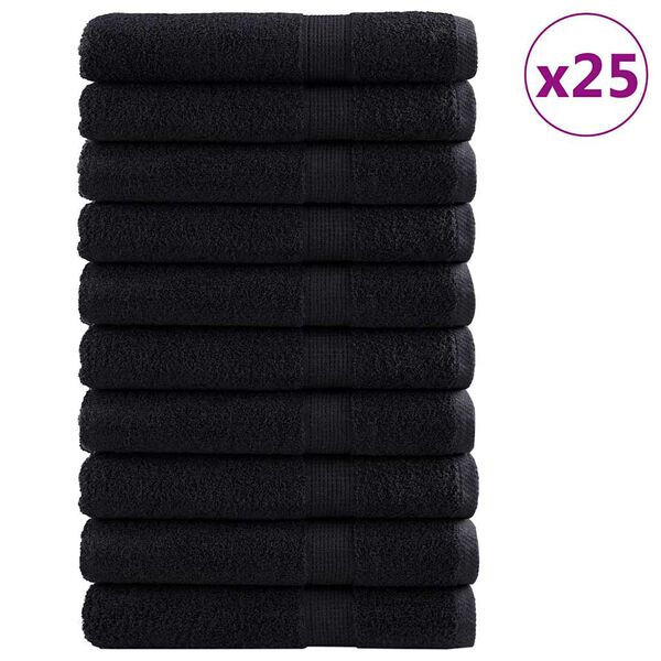 vidaXL Vend&eacute;gt&ouml;r&ouml;lk&ouml;ző SOLUND 25 pcs Fekete 100 x 200 cm 550 gsm