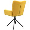 vidaXL 2 db sárga bársony forgó étkezőszék