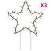 vidaXL kar&aacute;csonyi csillag f&eacute;nydekor&aacute;ci&oacute; 3 c&ouml;vekkel 50 LED 29 cm