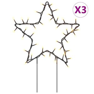 vidaXL kar&aacute;csonyi csillag f&eacute;nydekor&aacute;ci&oacute; 3 c&ouml;vekkel 50 LED 29 cm
