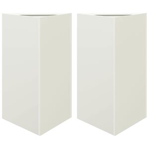 vidaXL 2 db feh&eacute;r ac&eacute;l h&aacute;romsz&ouml;g alak&uacute; kerti n&ouml;v&eacute;nytart&oacute; 50x43x75 cm