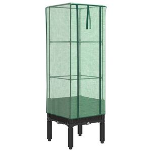 vidaXL rattan megjelen&eacute;sű magas&aacute;gy&aacute;s melegh&aacute;ztakar&oacute;val 40x40x140 cm