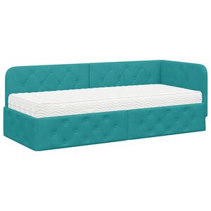 vidaXL Sarok&aacute;gy keret T&uuml;rkiz 80 x 200 cm B&aacute;rsony