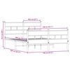 vidaXL füstös tölgy színű fém ágykeret matrac nélkül 140 x 200 cm
