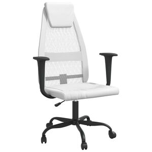 vidaXL feh&eacute;r &aacute;ll&iacute;that&oacute; magass&aacute;g&uacute; h&aacute;l&oacute;s sz&ouml;vet &eacute;s műbőr irodasz&eacute;k