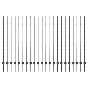 vidaXL Be&aacute;gyazott ker&iacute;t&eacute;soszlop 22 db Sz&uuml;rke 200 cm Porsz&oacute;rt ac&eacute;l