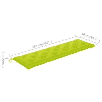 vidaXL élénkzöld szövetpárna hintaágyhoz 180 cm