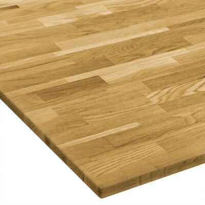 vidaXL négyzet alakú tömör tölgyfa asztallap 23 mm 80 x 80 cm