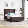 vidaXL Boxspring &aacute;gy matraccal S&ouml;t&eacute;tsz&uuml;rke 90x190 cm Sz&ouml;vet s&ouml;t&eacute;tbarna