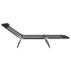 vidaXL Összecsukható nyugágy 2 pcs Fekete 182 x 55 x 85.5 cm Textilén