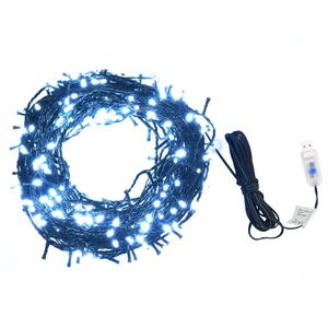 vidaXL hideg feh&eacute;r 400 LED-es k&uuml;lt&eacute;ri/belt&eacute;ri f&eacute;nyf&uuml;z&eacute;r 40 m