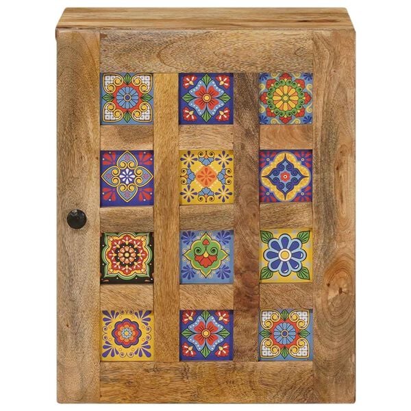 vidaXL F&uuml;rdőszobai F&uuml;ggő Szekr&eacute;ny Term&eacute;szetes 38 x 33,5 x 48 cm