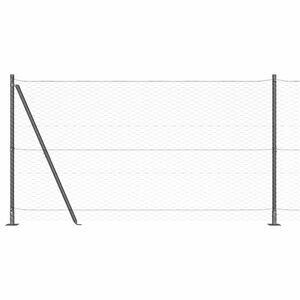 vidaXL Hatsz&ouml;gletű ker&iacute;t&eacute;s beton alappal 25 x 1,5 m PVC-bevonatos ac&eacute;l