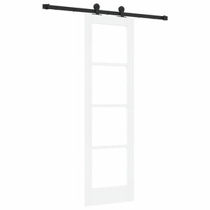 vidaXL Cs&uacute;sz&oacute; ajt&oacute; ORKDAL Feh&eacute;r 61 x 198,5 cm T&ouml;m&ouml;r fenyőfa &eacute;s &uuml;veg
