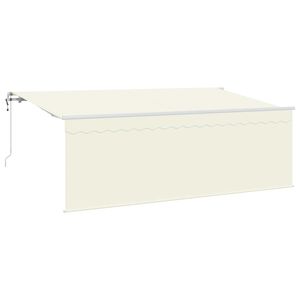 vidaXL Beh&uacute;zhat&oacute; napellenző Kr&eacute;m 400 x 200 cm Pamut &eacute;s Alum&iacute;nium