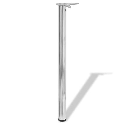 242134 4 Height Adjustable Table Legs Chrome 870 mm