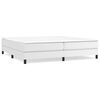 vidaXL feh&eacute;r műbőr rug&oacute;s &aacute;gy matraccal 200 x 200 cm