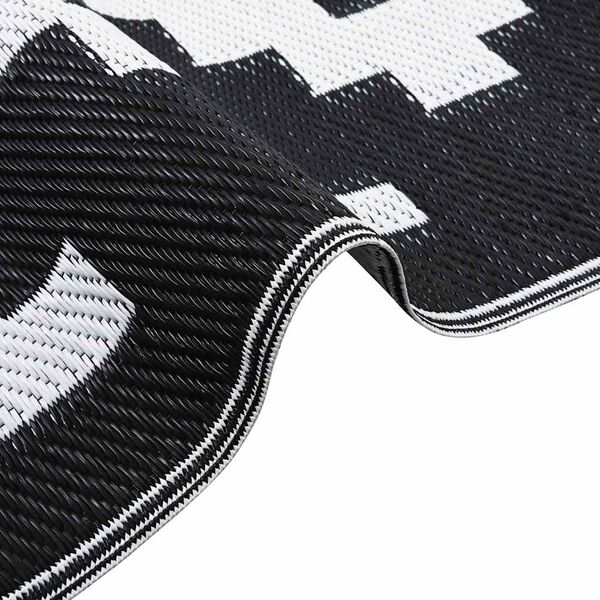 vidaXL fekete-fehér ARAKIL PP kültéri szőnyeg 190 x 290 cm