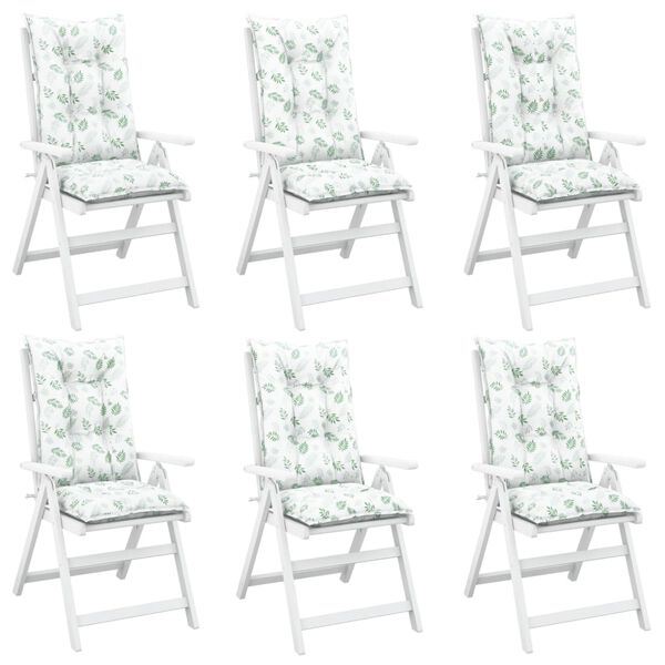 vidaXL 6 db lev&eacute;lmint&aacute;s sz&ouml;vet magas h&aacute;tt&aacute;ml&aacute;j&uacute; sz&eacute;kp&aacute;rna 120x50x7 cm