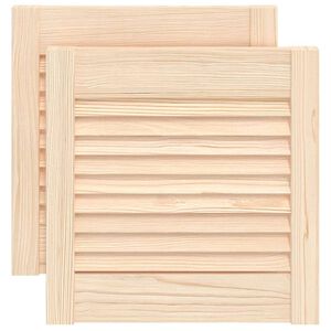 vidaXL Lamell&aacute;s ajt&oacute;k 2 db Term&eacute;szetes 39,5 x 39,4 cm T&ouml;m&ouml;r Fenyőfa