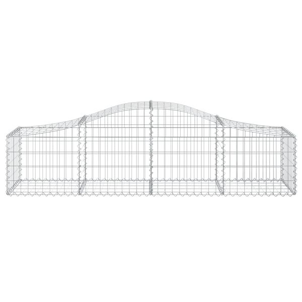 vidaXL 13 db íves horganyzott vas gabion kosár 200x50x40/60 cm
