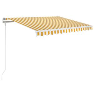 vidaXL s&aacute;rga &eacute;s feh&eacute;r automata napellenző 350 x 250 cm
