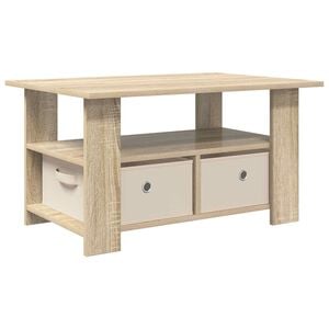 vidaXL Doh&aacute;nyz&oacute;asztal fi&oacute;kkal Sonoma t&ouml;lgy 77 x 55 x 42 cm Faanyag