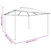 vidaXL antracitsz&uuml;rke pavilon 4 x 4 x 3 m 180 g/m&sup2;