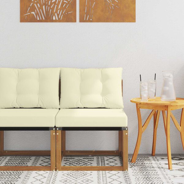 vidaXL K&uuml;lt&eacute;ri K&ouml;z&eacute;pső kanap&eacute; T&ouml;m&ouml;r ak&aacute;cfa &eacute;s Textilene sz&ouml;vet