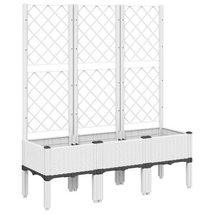 vidaXL feh&eacute;r polipropil&eacute;n r&aacute;csos kerti &uuml;ltetől&aacute;da 120 x 40 x 142 cm