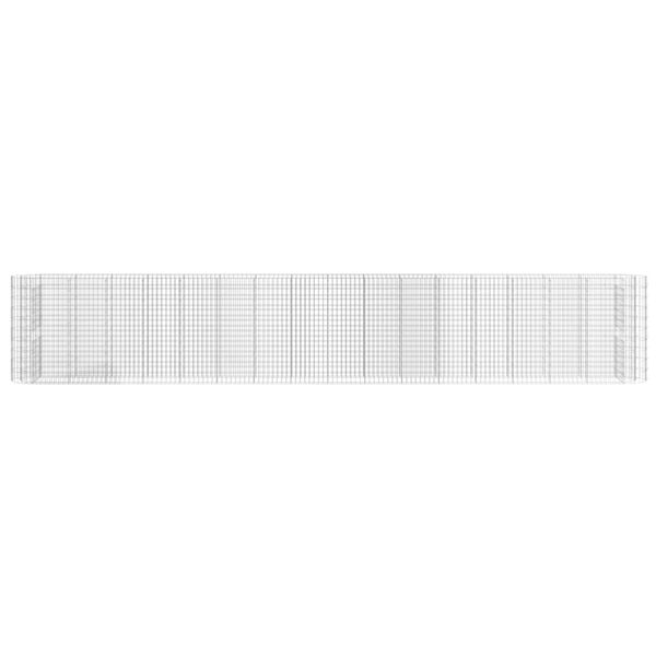 vidaXL horganyzott vas gabion magas&aacute;gy&aacute;s 610x50x100 cm