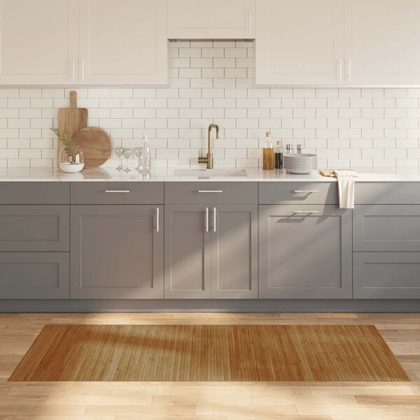 vidaXL n&eacute;gysz&ouml;gletű barna bambusz szőnyeg 80 x 200 cm