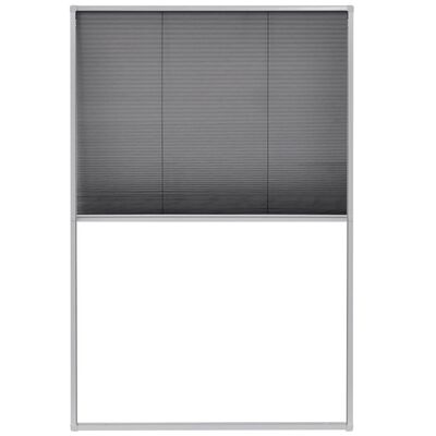 vidaXL pliszé ablak szúnyogháló alumíniumból 80 x 120 cm