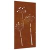vidaXL vir&aacute;gmint&aacute;s corten ac&eacute;l kerti fald&iacute;sz 105 x 55 cm