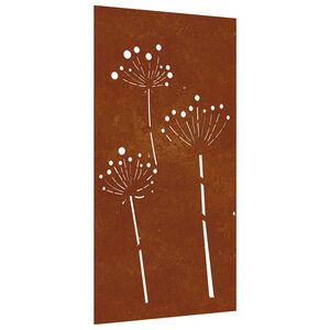 vidaXL vir&aacute;gmint&aacute;s corten ac&eacute;l kerti fald&iacute;sz 105 x 55 cm