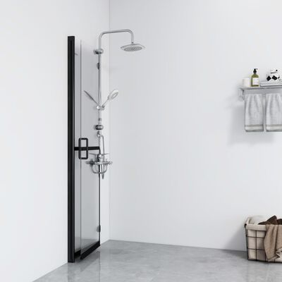 vidaXL átlátszó ESG üveg összecsukható zuhanyfal 80 x 190 cm