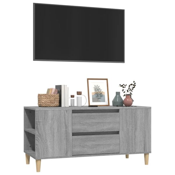 vidaXL sz&uuml;rke sonoma sz&iacute;nű szerelt fa TV-szekr&eacute;ny 102x44,5x50 cm