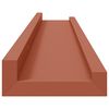 vidaXL Falpolc polcokkal t&aacute;rol&oacute;val 2 pcs Piros 60 x 9 x 3 cm Faanyag