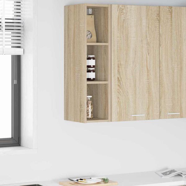 vidaXL F&uuml;ggő szekr&eacute;ny t&aacute;rol&oacute;val Sonoma t&ouml;lgy 20 x 29,5 x 80 cm Faanyag