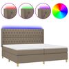 vidaXL t&oacute;psz&iacute;nű sz&ouml;vet rug&oacute;s &eacute;s LED-es &aacute;gy matraccal 200 x 200 cm