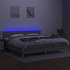 vidaXL vil&aacute;gossz&uuml;rke sz&ouml;vet rug&oacute;s &eacute;s LED-es &aacute;gy matraccal 200x200 cm