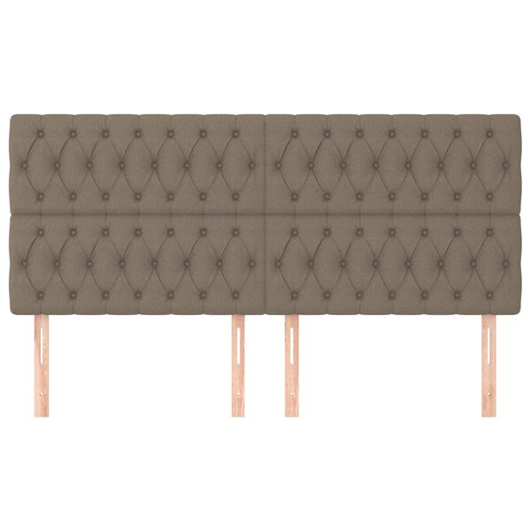 vidaXL b&eacute;zs sz&iacute;nű sz&ouml;vet fejt&aacute;mla 200 x 7 x 118/128 cm