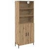 vidaXL Magasfi&uacute; Artisan t&ouml;lgy 69,5 x 32,5 x 180 cm Szerelt Fa