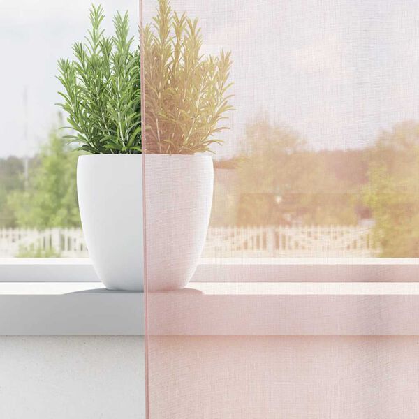 vidaXL 2 db vil&aacute;gos r&oacute;zsasz&iacute;n voile f&uuml;gg&ouml;ny&ouml;k r&uacute;d zsebekkel