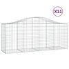 vidaXL 11 db &iacute;ves horganyzott vas gabion kos&aacute;r 200x50x80/100 cm