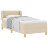 vidaXL Boxrug&oacute;s &aacute;gy matracmal fejt&aacute;ml&aacute;val Kr&eacute;m 80 x 200 cm sz&ouml;vet