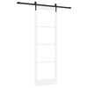 vidaXL Cs&uacute;sz&oacute; ajt&oacute; Feh&eacute;r 78 x 232 cm T&ouml;m&ouml;r fenyőfa &eacute;s &uuml;veg